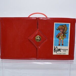 Kim Wardrobe Case / Red Uneeda with Dolls & Accessories Vintage Toys 2x Dolls